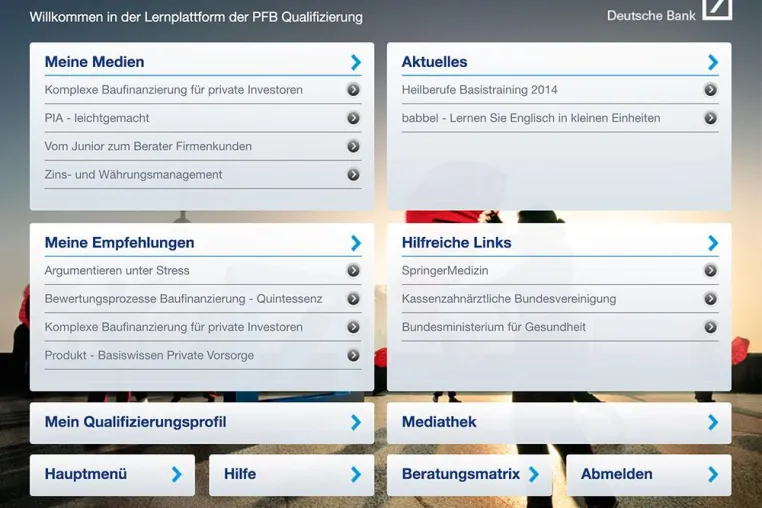 Bild: Deutsche Bank AG setzt mit Unterstützung von M.I.T e-Solutions auf neue Vielfalt des Lernens
