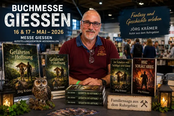 Bild: Jörg Krämer präsentiert Fantasy und Ruhrgebiets-Saga auf der Buchmesse Gießen 2026