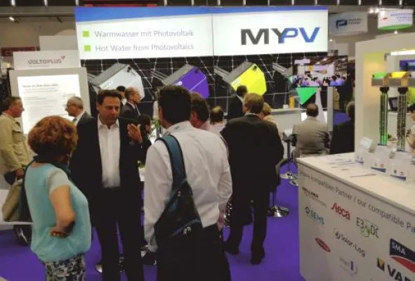 Intersolar Europe: my-PV etabliert sich als Marktführer im Bereich Warmwasser mit Photovoltaik Bild: Intersolar Europe: my-PV etabliert sich als Marktführer im Bereich Warmwasser mit Photovoltaik