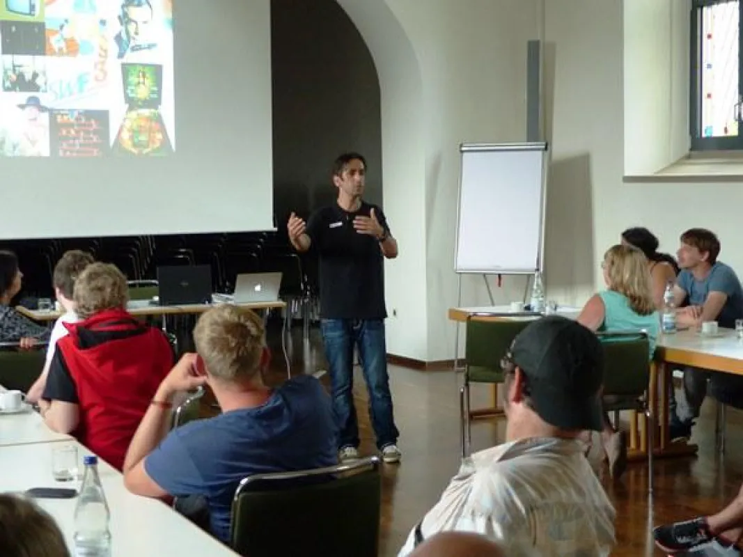 Alexander Beer vom Kreismedienzentrum im Liebenauer Schloss leitete die Fortbildung.