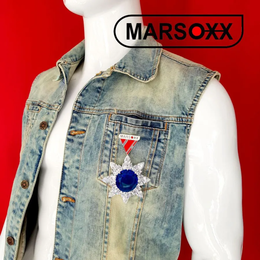 MARSOXX Schmuckorden Zirkonia Saphir