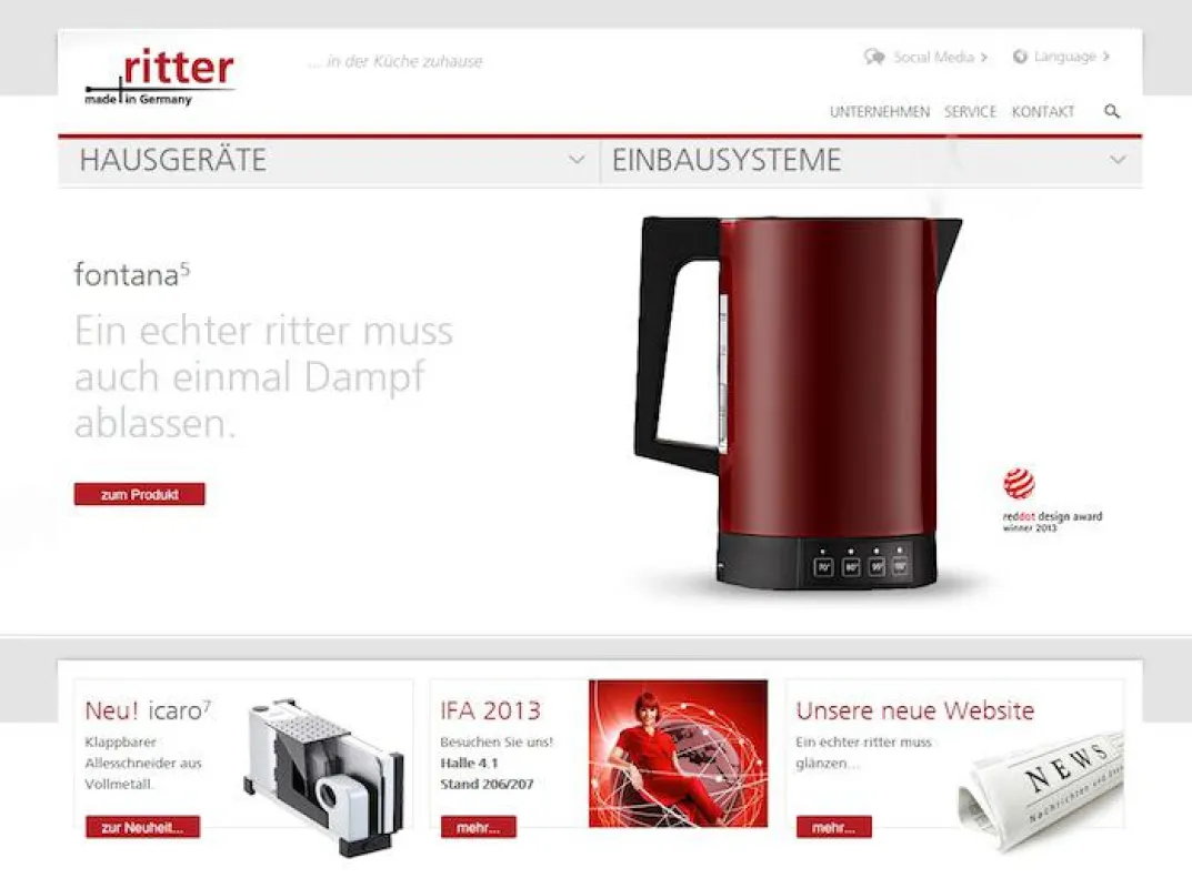 Relaunch der ritterwerk-Homepage