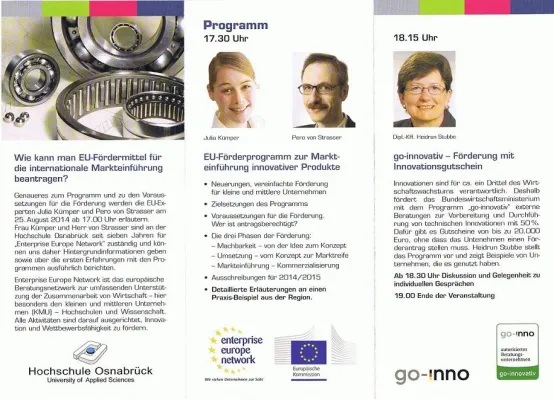 Bild: EU fördert Markteinführung von Innovationen - Infoabend