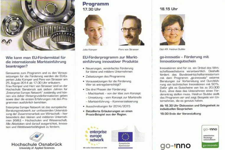 Bild: EU fördert Markteinführung von Innovationen - Infoabend