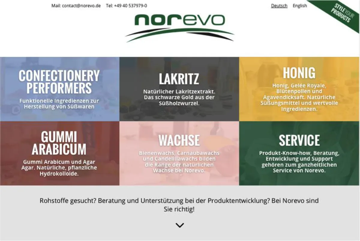 Norevos neue Webseite: informativ, modern, responsive