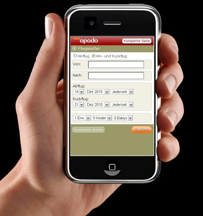 (Copyright Opodo Ltd.) Opodo.de launcht die Flugsuche für Smartphones