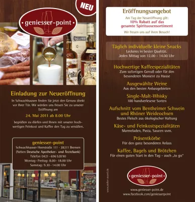 Bild: Dirk Quade eröffnet neuen geniesser-point in Bremen-Schwachhausen