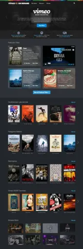 Für noch bessere Übersichtlichkeit: Vimeo on Demand-Plattform mit neuem Gesicht Bild: Für noch bessere Übersichtlichkeit: Vimeo on Demand-Plattform mit neuem Gesicht
