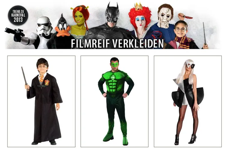 Karnevalstrend 2013: Original Lizenzkostüme aus Film, TV, Games & Comics Bild: Karnevalstrend 2013: Original Lizenzkostüme aus Film, TV, Games & Comics