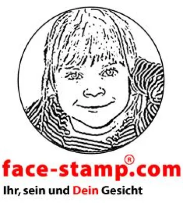Bild: face-stamp.com - Der Rund-Stempel vom Gesicht der Wahl
