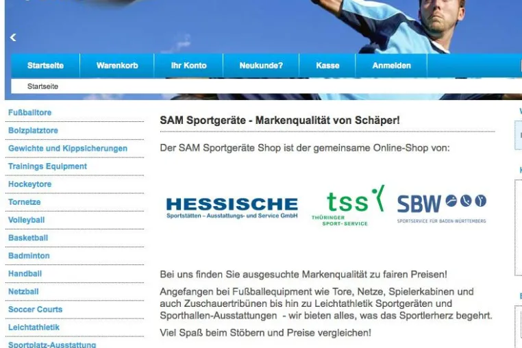 Thüringer Sportservice jetzt mit Onlineshop Bild: Thüringer Sportservice jetzt mit Onlineshop