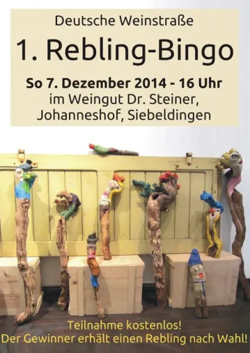 Deutsche Weinstraße: DAS 1. P(F)ÄLZER REBLING BINGO Bild: Deutsche Weinstraße: DAS 1. P(F)ÄLZER REBLING BINGO