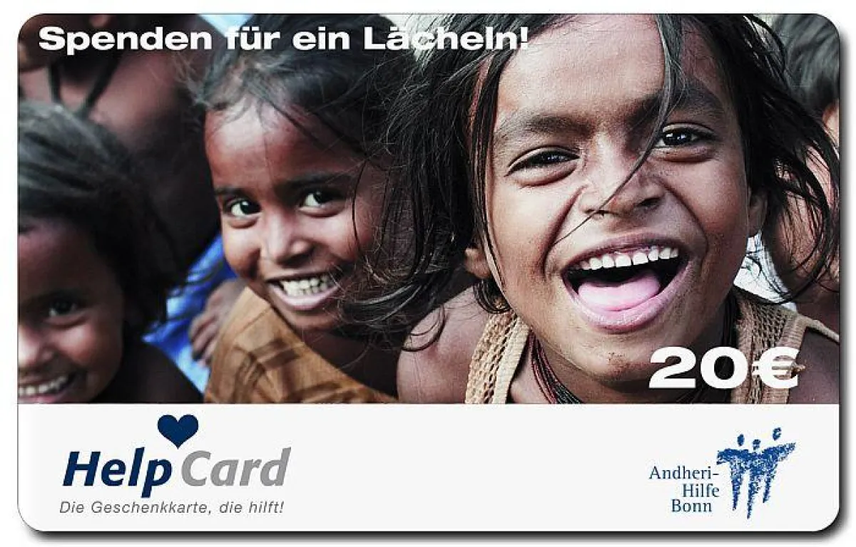 Andheri-Hilfe HelpCard - Das Geschenk mit Gesicht