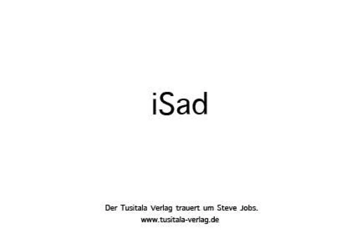Trauer um Steve Jobs.