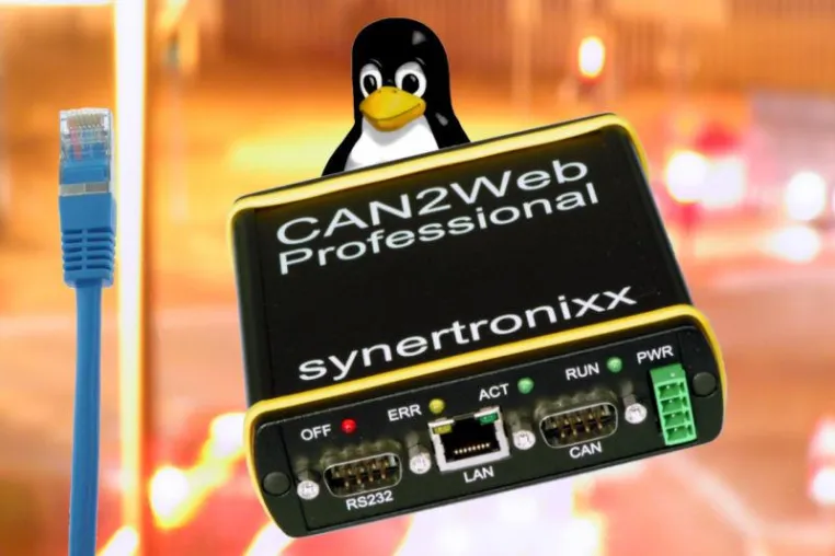 Bild: Stand-Alone CAN Ethernet Gateway mit Linux 2.6 Betriebssystem