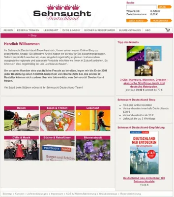 Urlaubsfeeling zum bestellen - Sehnsucht Deutschland eröffnet Internetshop Bild: Urlaubsfeeling zum bestellen - Sehnsucht Deutschland eröffnet Internetshop