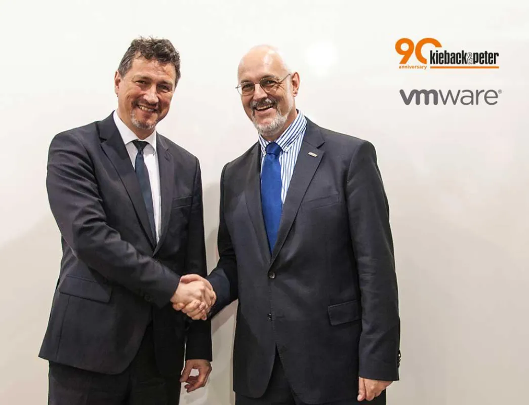 Michael Schmidt (Kieback&Peter) und Matthias Schorer (VMware) im Gespräch.