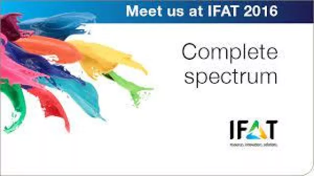 Alfa Laval präsentiert sein komplettes Spektrum für die Wasser- und Abwasserbehandlung auf der IFAT 2016 Bild: Alfa Laval präsentiert sein komplettes Spektrum für die Wasser- und Abwasserbehandlung auf der IFAT 2016