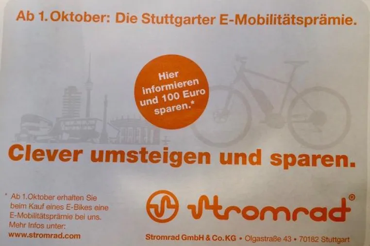 Stuttgarter e-Mobilitätsprämie Bild: Stuttgarter e-Mobilitätsprämie