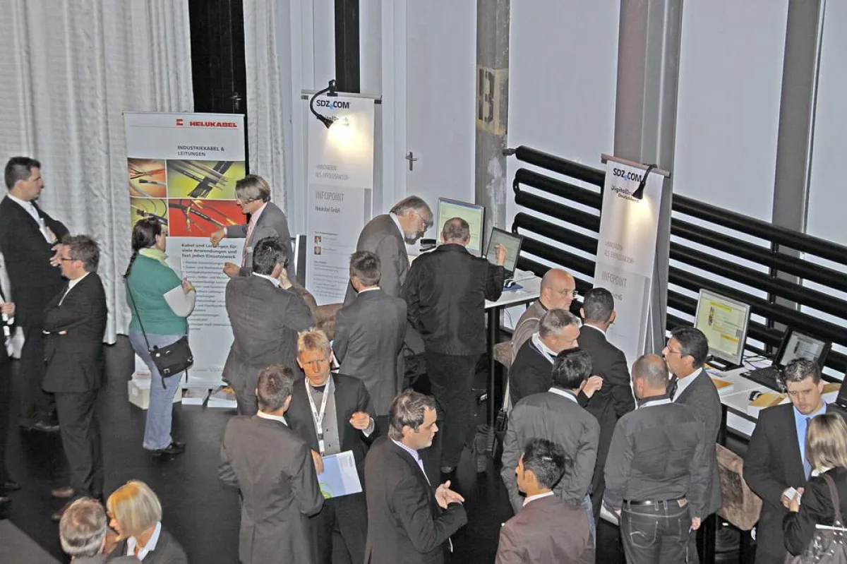 Stark frequentiert waren die Infopoints beim 7. Infotag für innovative Produktkommunikation und Dialogmarketing.