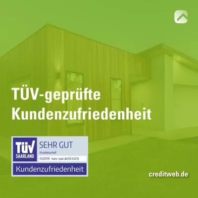 Ausgezeichnete Beratung: creditweb erhält erneut das TÜV-Siegel Bild: Ausgezeichnete Beratung: creditweb erhält erneut das TÜV-Siegel
