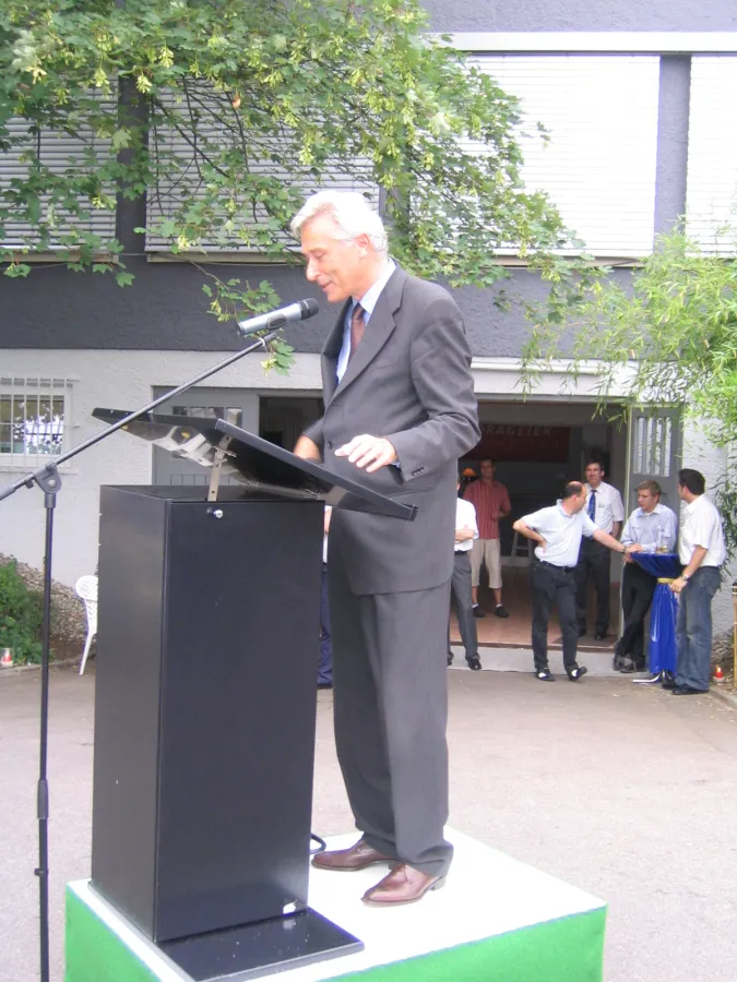 Ansprache von Hans-Jörg Hager vor Gästen des Sommerfestes bei BÜROTEX