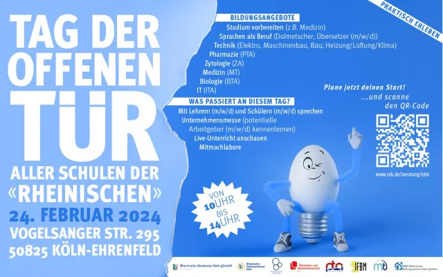 Bild: Tag der offenen Tür von allen Schulen an der Rheinischen in Köln am 24. Februar 2024