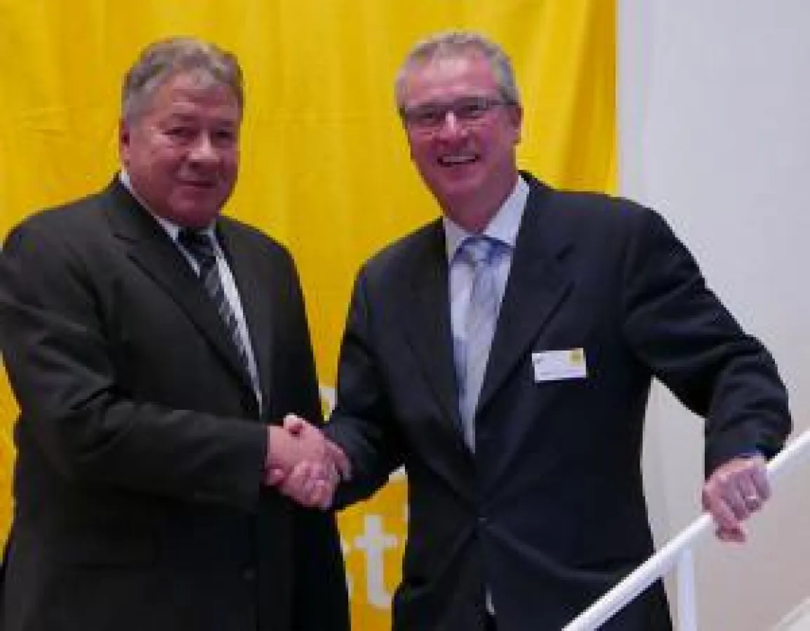 Die Väter der SVG Fusion in Baden (vl.): Arno Lauth (Nordbaden), Peter Welling (Südbaden). Foto: SVG