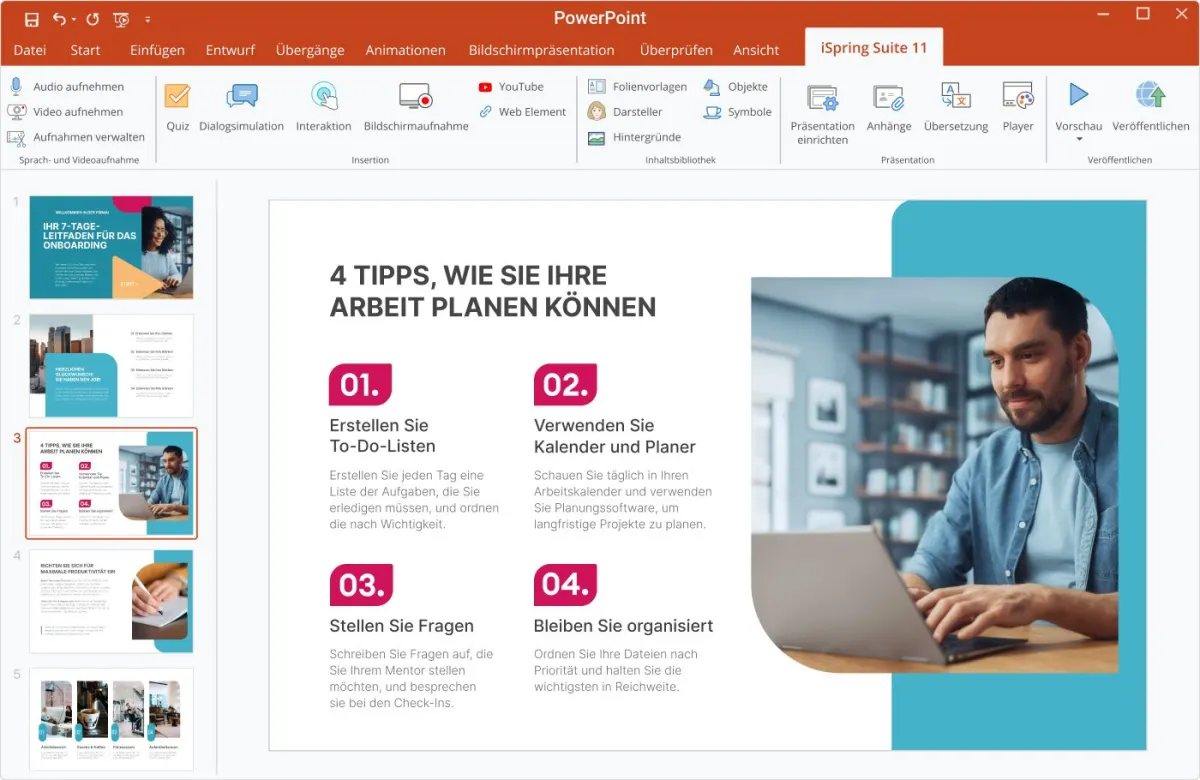 iSpring Suite 11 Oberfläche (© iSpring )