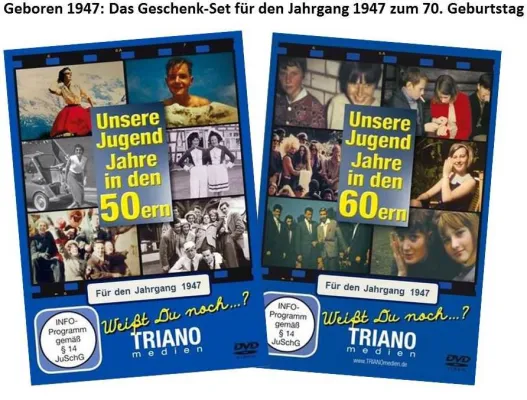 Bild: Zum 70. Geburtstag: Originelle Geschenkidee voller Lebensfreude für nette Menschen vom Jahrgang 1947