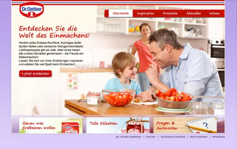 Bild: Dr. Oetker launcht einmachen.de