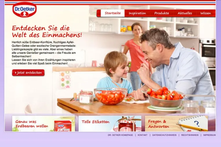 Bild: Dr. Oetker launcht einmachen.de