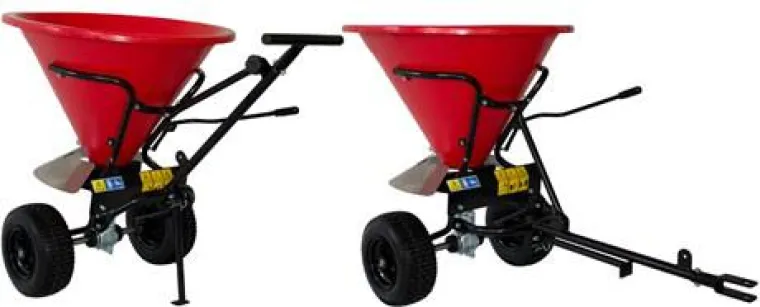 Bild: Praktisches Kombi-Winterstreugerät zum Schieben oder Anhängen