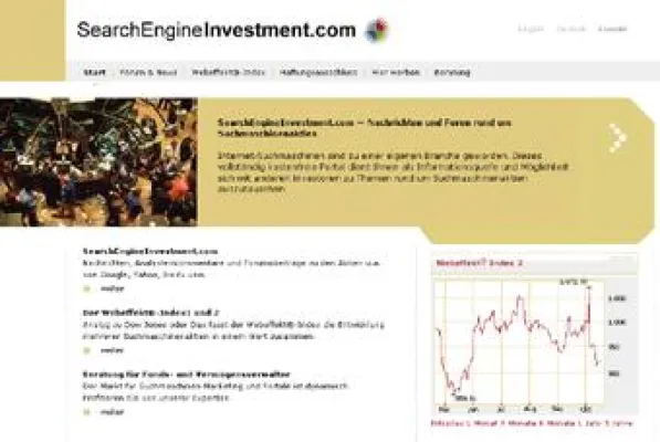 Bild: Neuer Index speziell für Suchmaschinen-Aktien - der Webeffekt®-Index
