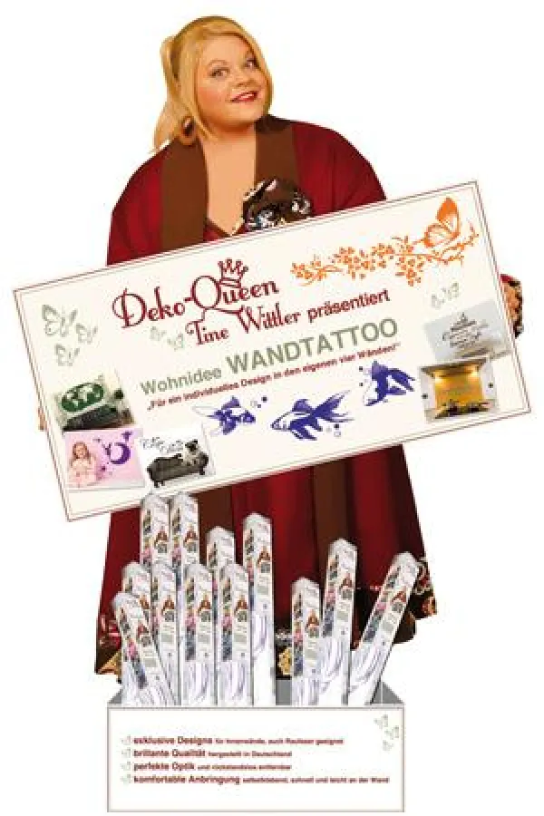 Tine Wittler bei http://www.wandtattoo-handel.de/ als prominenter Warenträger für Wandtattoos