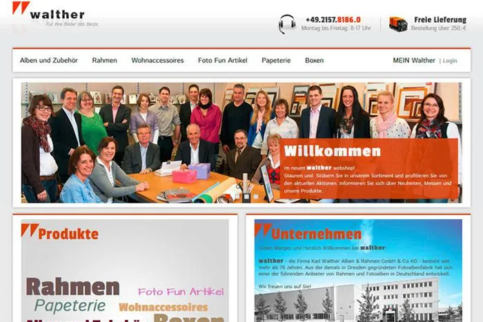 walther geht mit neuer Website online Bild: walther geht mit neuer Website online