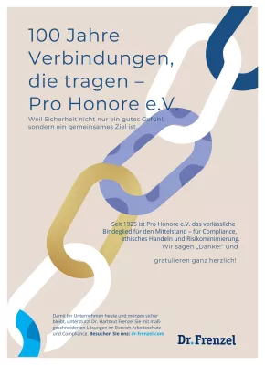 100 Jahre Pro Honore – Ein Meilenstein für Fairness und Integrität im Mittelstand Bild: 100 Jahre Pro Honore – Ein Meilenstein für Fairness und Integrität im Mittelstand