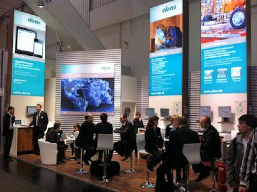 HannoverMesse: Messestand der ABAS Software AG in Halle 7, Stand A25