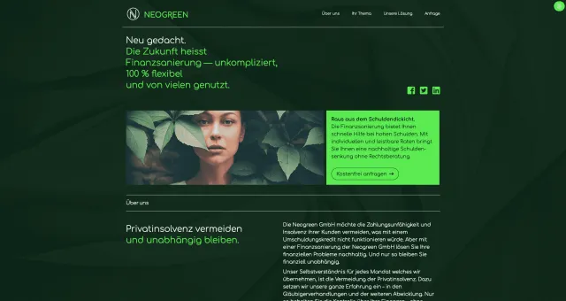 Finanzsanierung mit Neogreen GmbH: Neugestaltung der Zukunft Bild: Finanzsanierung mit Neogreen GmbH: Neugestaltung der Zukunft