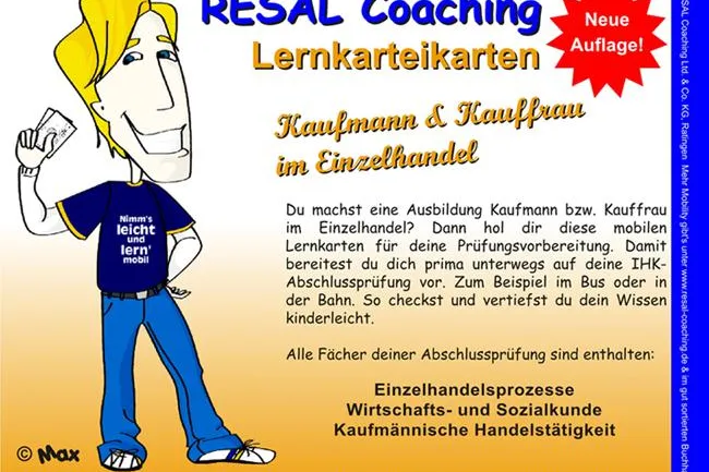 Neue Auflage - Lernkarteikarten Kaufmann & Kauffrau im Einzelhandel für die mobile IHK-Prüfungsvorbereitung Bild: Neue Auflage - Lernkarteikarten Kaufmann & Kauffrau im Einzelhandel für die mobile IHK-Prüfungsvorbereitung