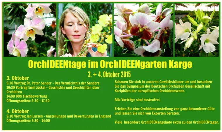 Bild: Europäisches Orchideensymposium im Orchideengarten Karge mit Bremer Unterstützung