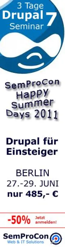 Drupal 7 CMS Seminar von SemProCon - Happy Summer Days