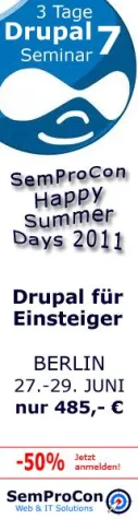 Bild: Happy Summer Days - 3 Tage Drupal Seminar - Berlin, 27-29 Juni 2011
