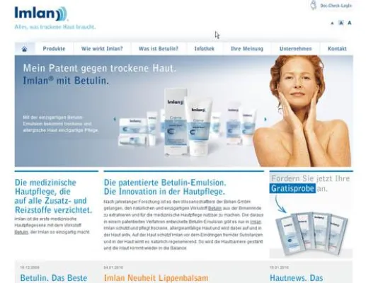 Bild: Pur und clean – Die neue Website für Imlan® von Netzbewegung