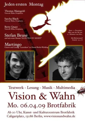 Bild: Vision und Wahn Lesung am 06. April mit Stefan Beuse