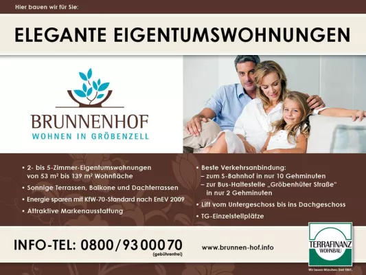 Bild: Gröbenzell freut sich über den „Brunnenhof“