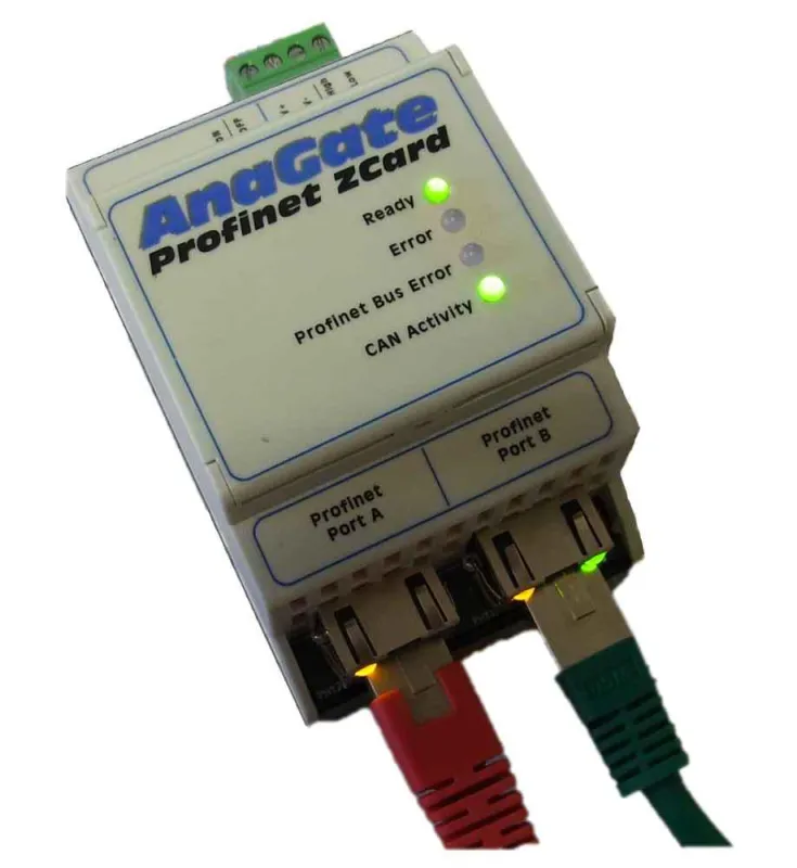 Das AnaGate PROFINET Z-Card kann direkt auf Hutschiene montiert werden