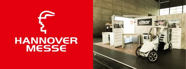 Bild: Citkar: Probefahrt mit dem Loadster auf der Hannover Messe