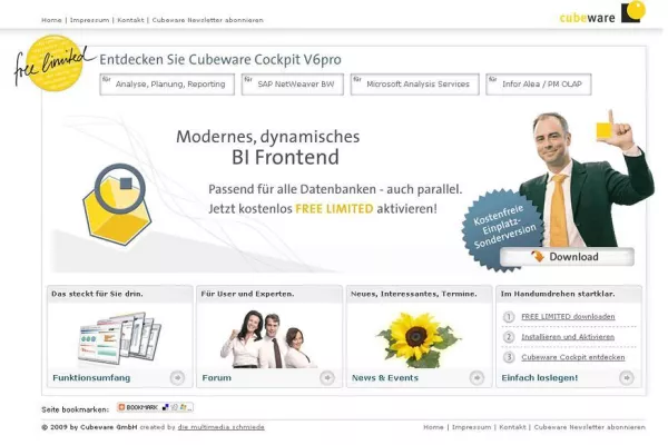 Bild: Cubeware Cockpit V6pro FREE LIMITED ab sofort für SAP BW-Nutzer kostenfrei erhältlich