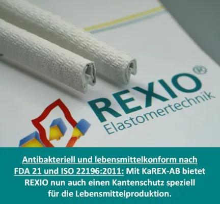 Bild: Neuer antibakterieller Kantenschutz: KaREX-AB lebensmittelkonform nach FDA 21 und ISO 22196:2011